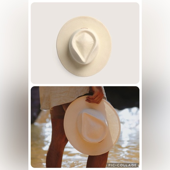 Will + Bear Calloway Bone White Straw Fedora Unisex NWT